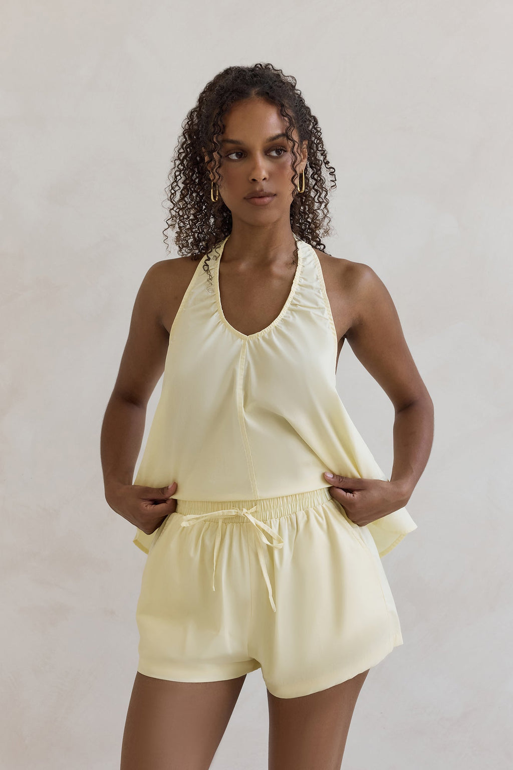 Evelyn Halter Top Yellow