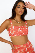 Golden Sunset Crop Top Orange