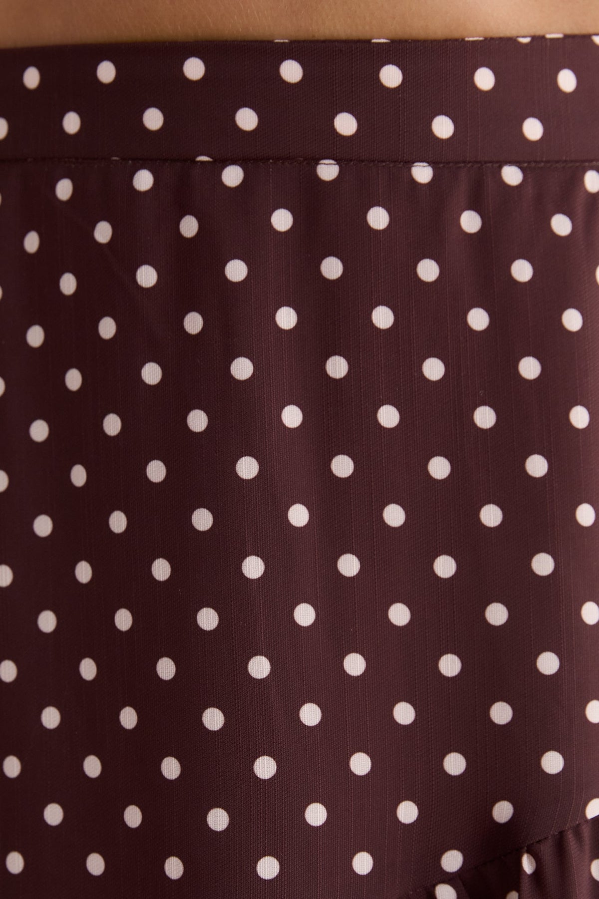 Shimmering Sands Polka Dot Crop Top Brown