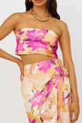 Sun On My Shoulder Crop Top Floral