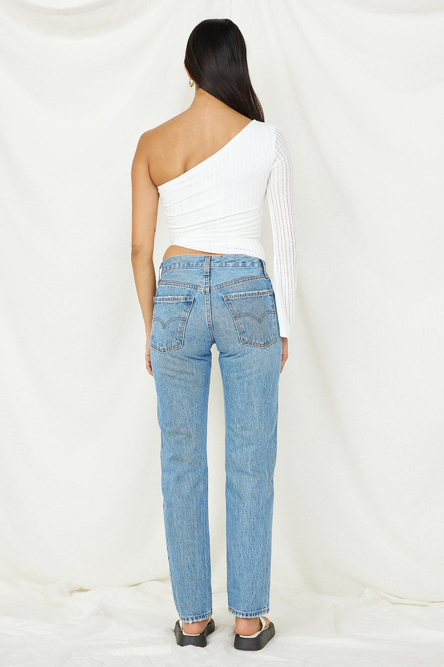 Hand On My Heart Crop Top White