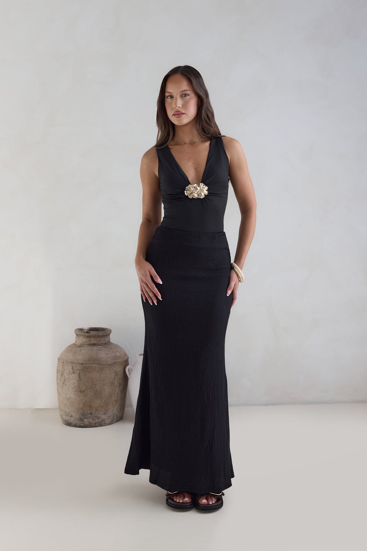 Somewhere She Shines Bodysuit Black