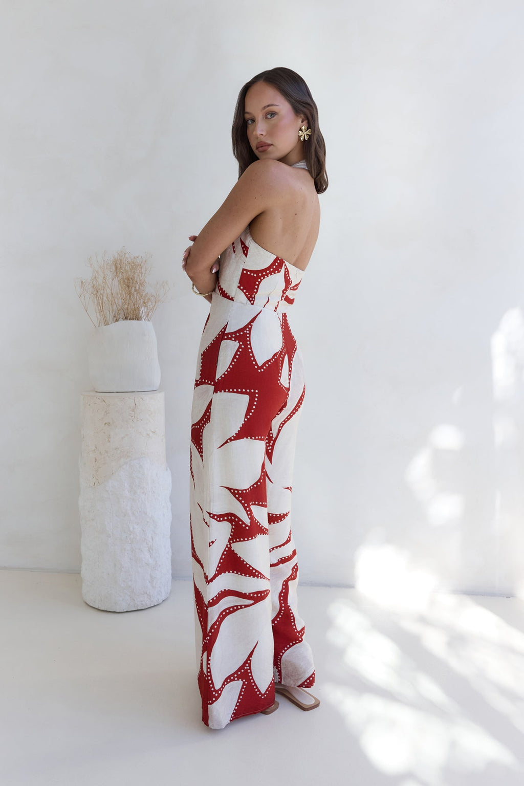 Arlette Halter Jumpsuit Arlette Red