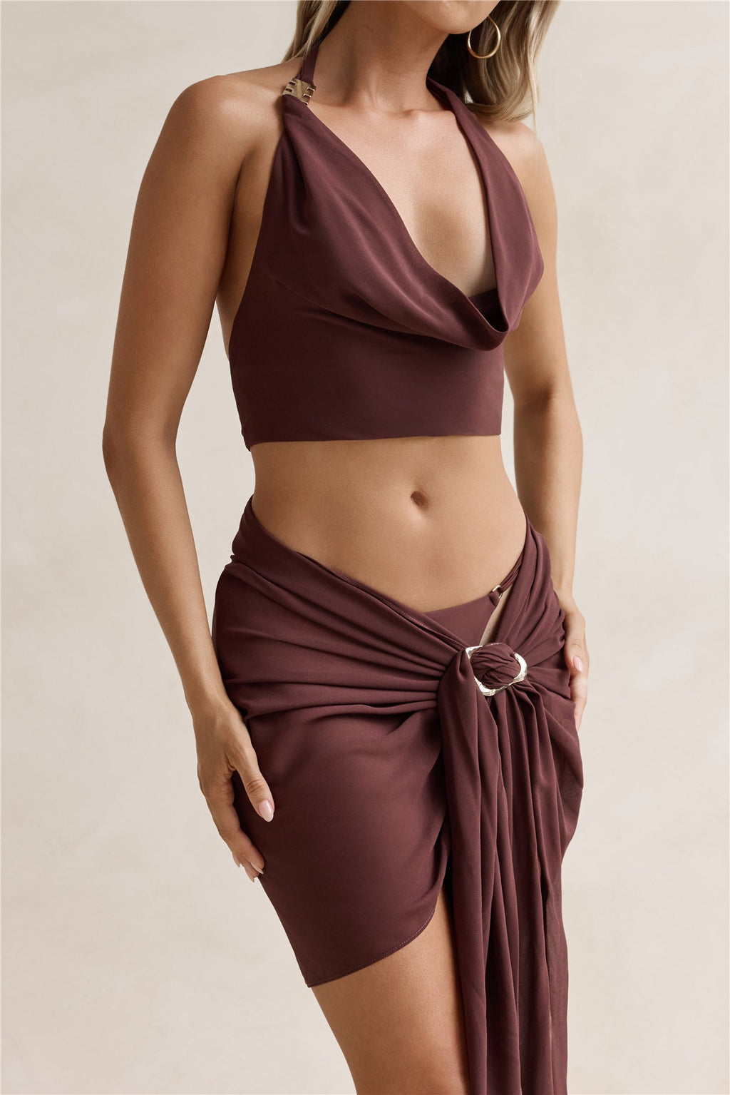 Island Twilight Halter Top Chocolate