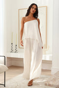 Moving In Crop Top White
