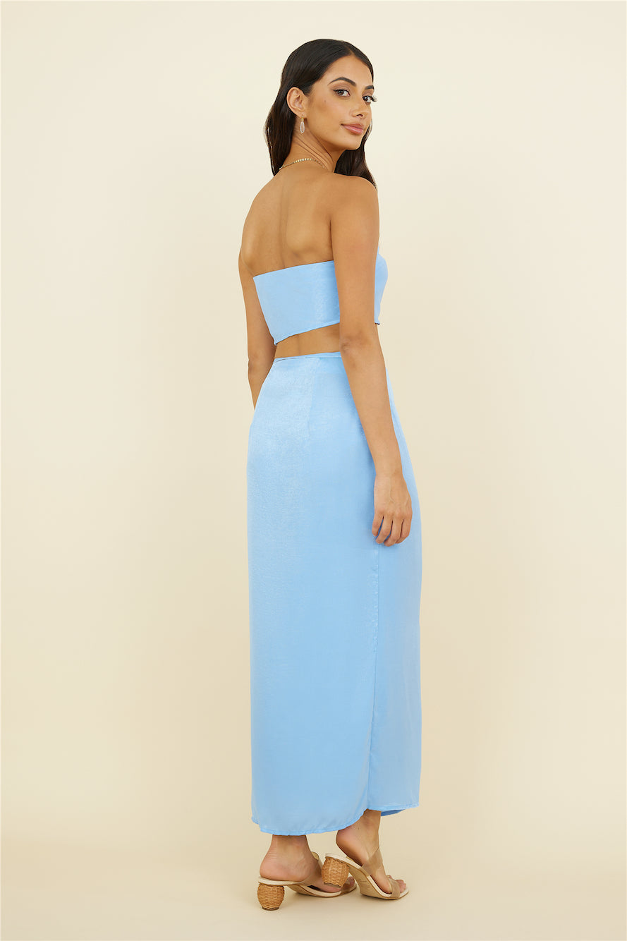 The Right Place Crop Top Blue